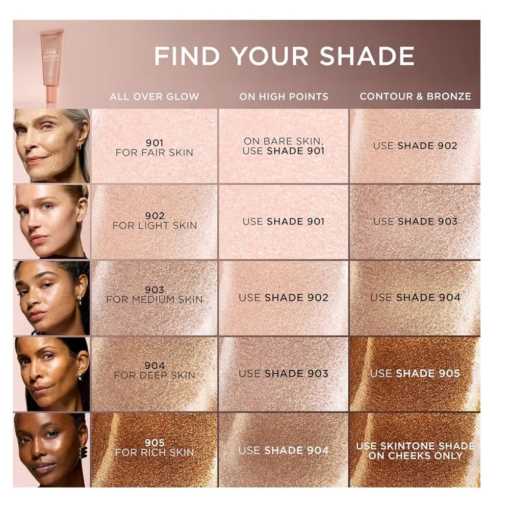 🆕 L'Oreal Lumi Glotion All-in-One Glow 905 Rich - Picture 8 of 12